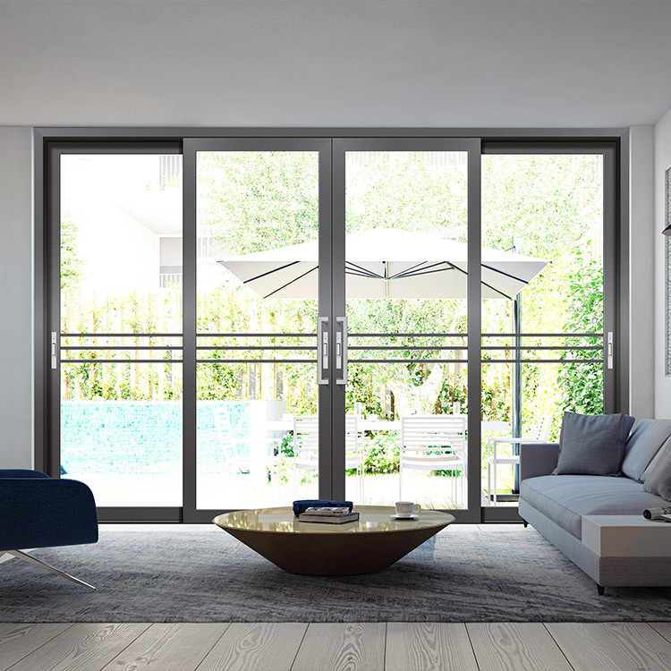 Porte coulissante à bord étroit, porte coulissante, porte coulissante en verre trempé moderne sur mesure