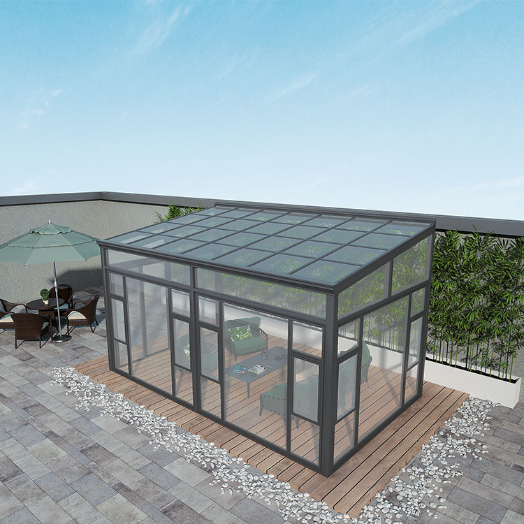 La chambre de soleil du toit oblique, la chambre de soleil personnalisée, la chambre de soleil en alliage d'aluminium, la chambre de soleil en coupe de pont